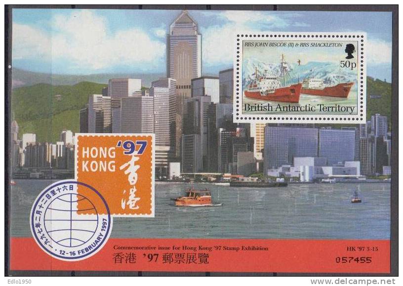 BAT British Antarctic Teritory 1997 Hong Kong´97 - Mi. Bl. 5 - MNH (**) - Unused Stamps