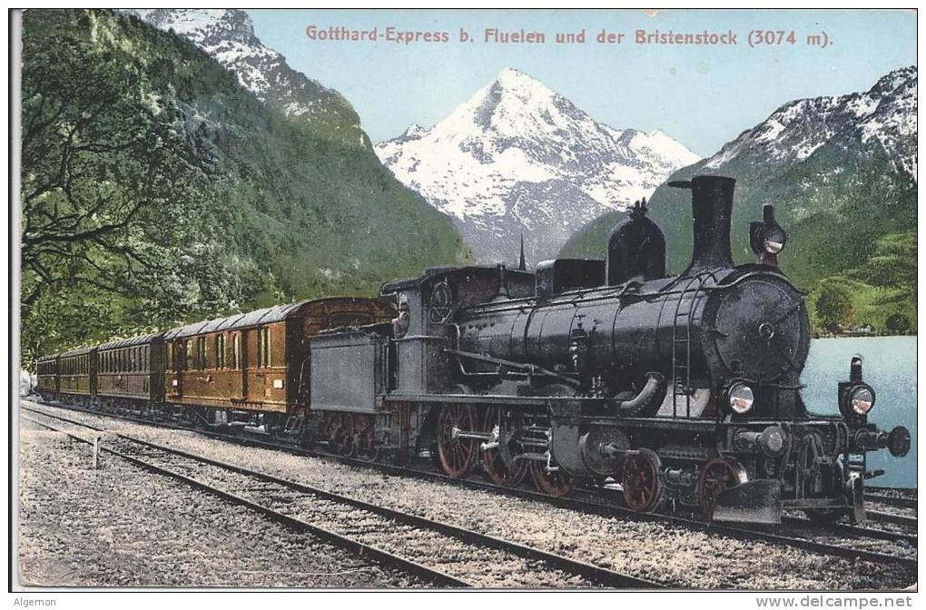 6908 - Gotthard-Express B. Fluelen Und Der Bristenstock - Trains