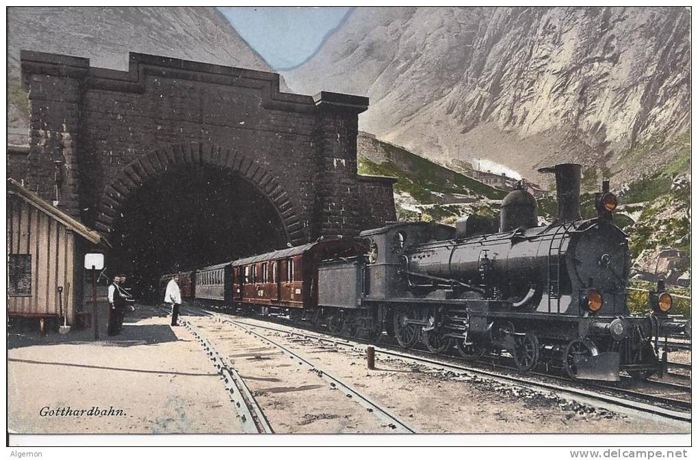 6909 - Gotthardbahn Der Grosse Tunnel Bei Goeschenen - Trenes