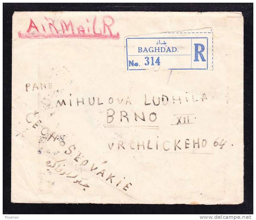 E-ASIA-55 LETTER FROM IRAQ BAGHDAD TO PRAGUE 08.06.38 - Iraq