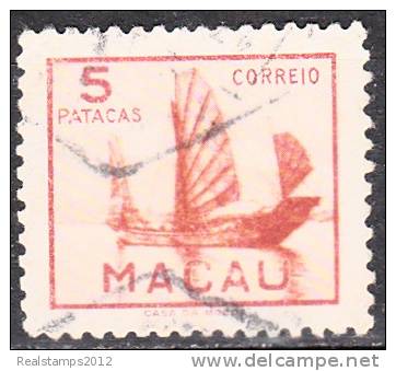 MACAU - 1951, Embarcações Típicas De Macau,  5 P.  D. 12   (o)  MUNDIFIL  Nº 365 - Used Stamps