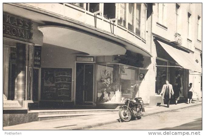 ÄLTERE POSTKARTE METTMANN POSTSTRASSE MIT KÖNIGSHOFTHEATER Volkswagen VW AUTOHAUS Motorrad Motorbike Königshof Alt-Bier - Mettmann