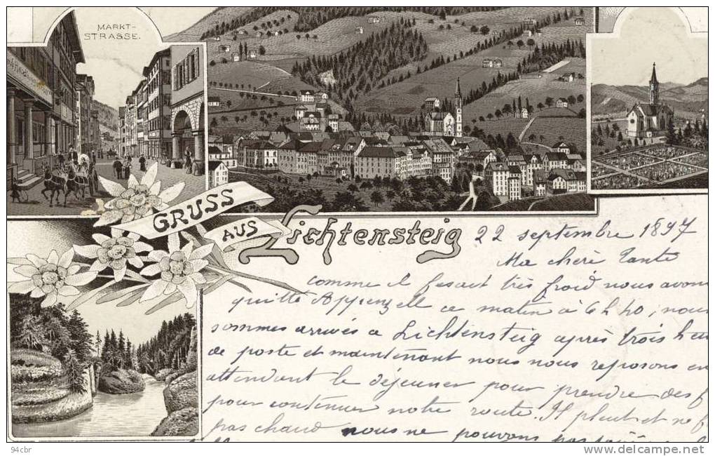 CPA (suisse) GRUSS AUS LICHTENSTEIG (LITHO) - Lichtensteig