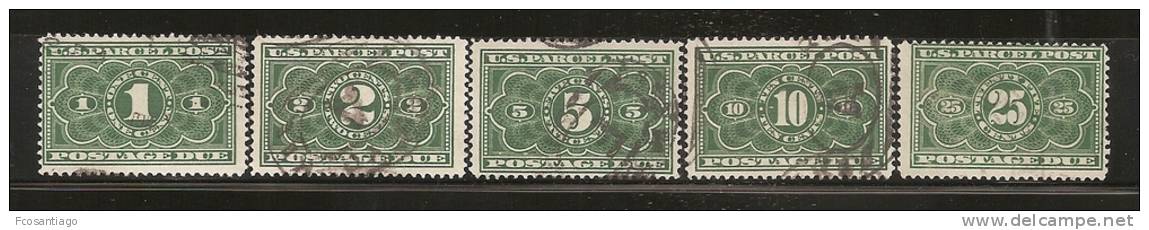 USA 1912 - Yvert #13-17 (Fiscales) - Used Stamps