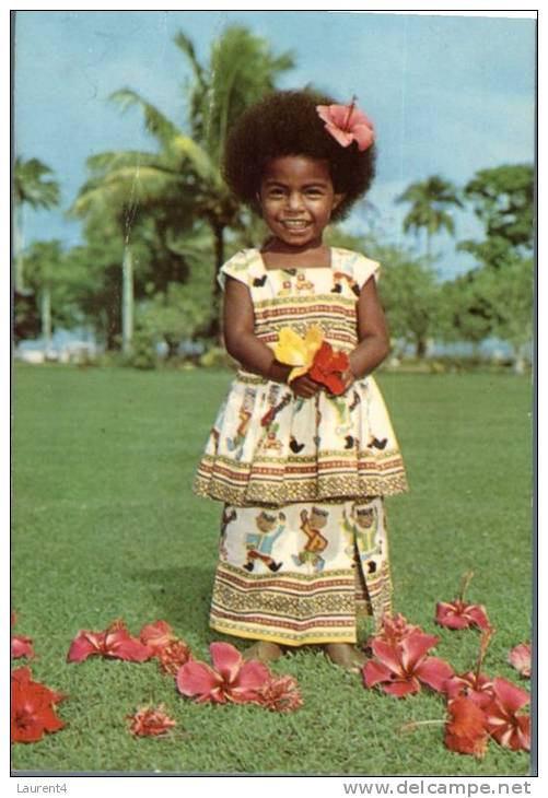 (105) Fiji Island - Little Fijian Girl Called Elizabeth - Fidji