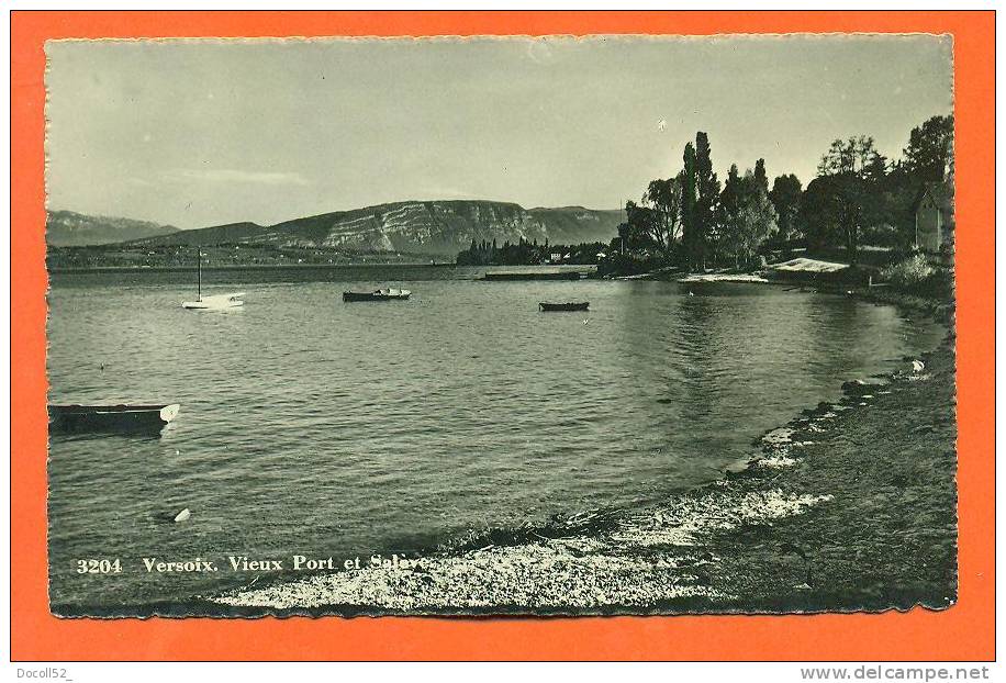 Suisse - Versoix  "  Vieux Port Et Saleve  "  Cpsm Pf - Port