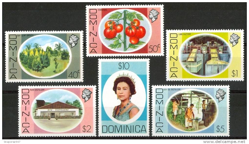 1975 Dominica Ordinaria Ordinary Set MNH** 2 Scans -No129 - Dominique (...-1978)