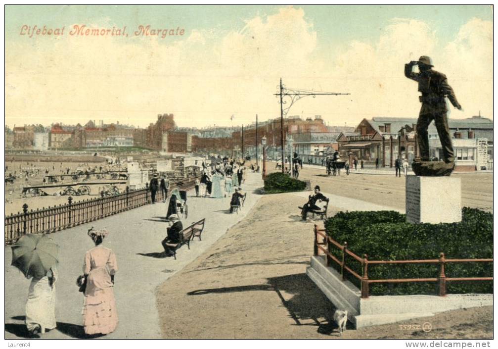 (909) Very Old Postcard - Carte Ancienne - UK - Margate Lifeboat Memorial - Margate