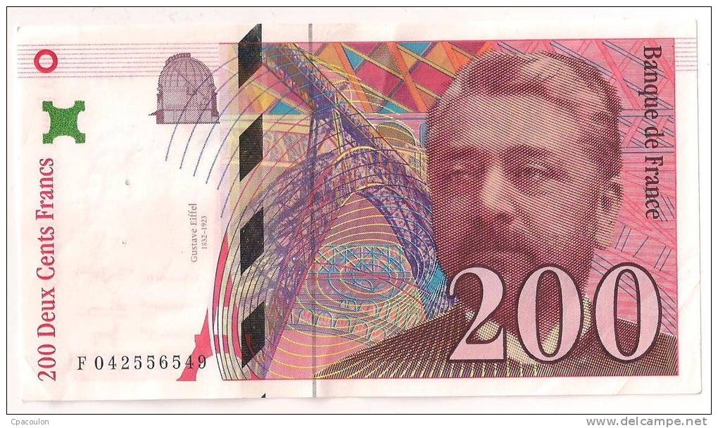 Billet 200 Francs Gustave Eiffel 1996 Bon état [B015] - 200 F 1995-1999 ''Eiffel''