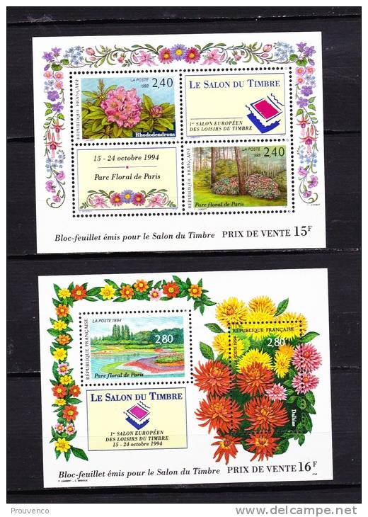 FRANCE   1994  BLOC  BF  15 ET 16  **   LUXE  // PARC FLORAL DE PARIS  COTE 36 - Mint/Hinged