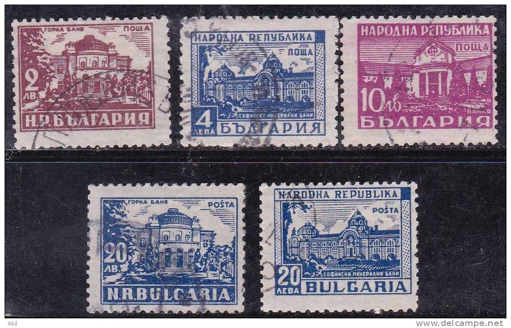 Bulgarie 1948 N°Y.T. :  590 Et 592 à 593A Obl. - Oblitérés