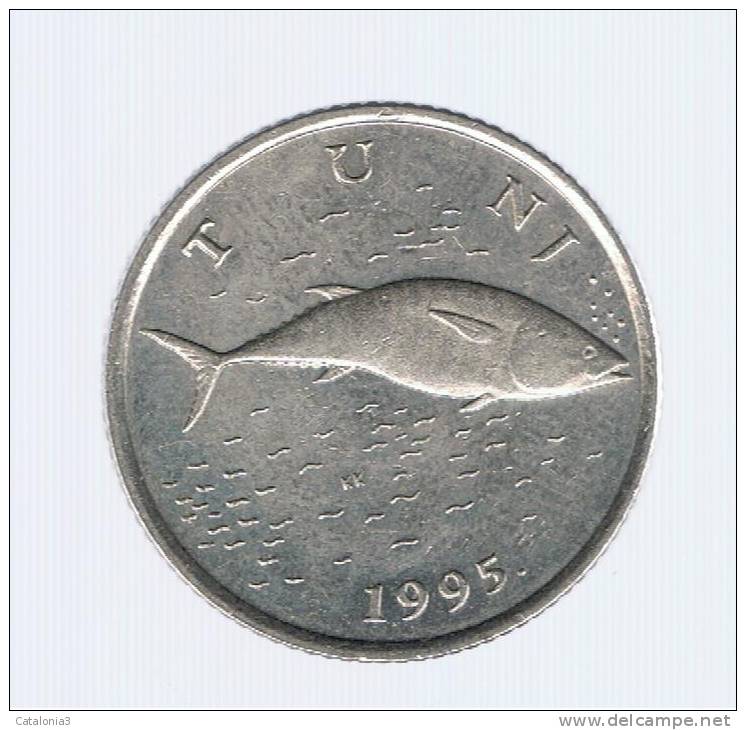 CROATIA - CROACIA -  2 Kuna 1995  KM10  - Bluefin Tuna Animal Coin - Croacia