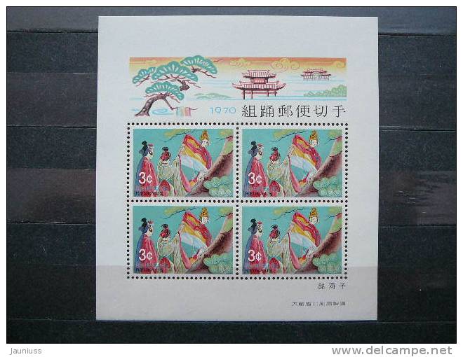 Japan - Ryukyu 1970 Block 3  **  MNH #Mi.227 - Ryukyu Islands