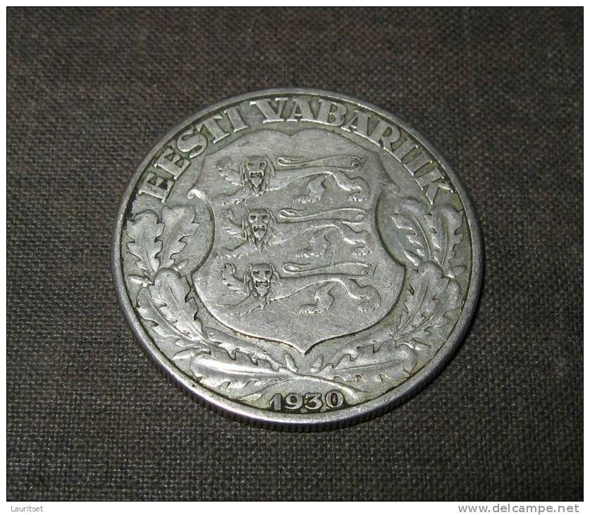 Silbermünze Silver Coin Estland Estonia Estonie 1930 Domberg - Estonie