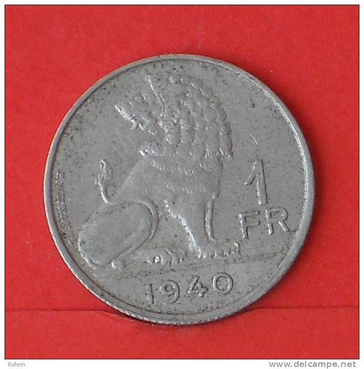 BELGIUM  1  FRANC  1940   KM# 120  -    (2000) - 1 Franc