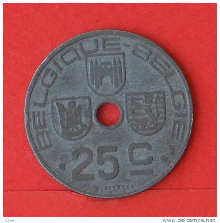 BELGIUM  25  CENTIMES  1942   KM# 131  -    (2001) - 25 Centesimi