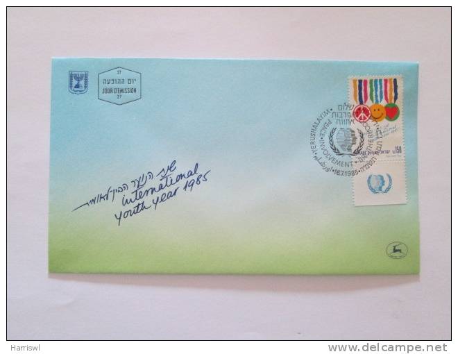 ISRAEL1985 INTERNATIONAL YOUTH YEAR  FDC - Briefe U. Dokumente