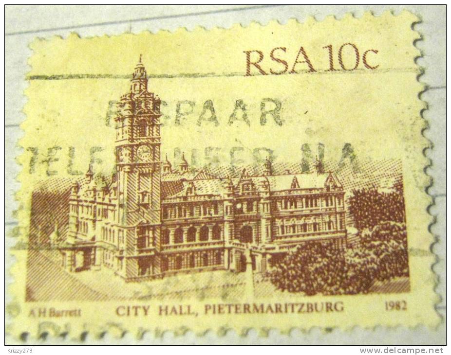 South Africa 1982 City Hall Pietermaritzburg 10c - Used - Used Stamps