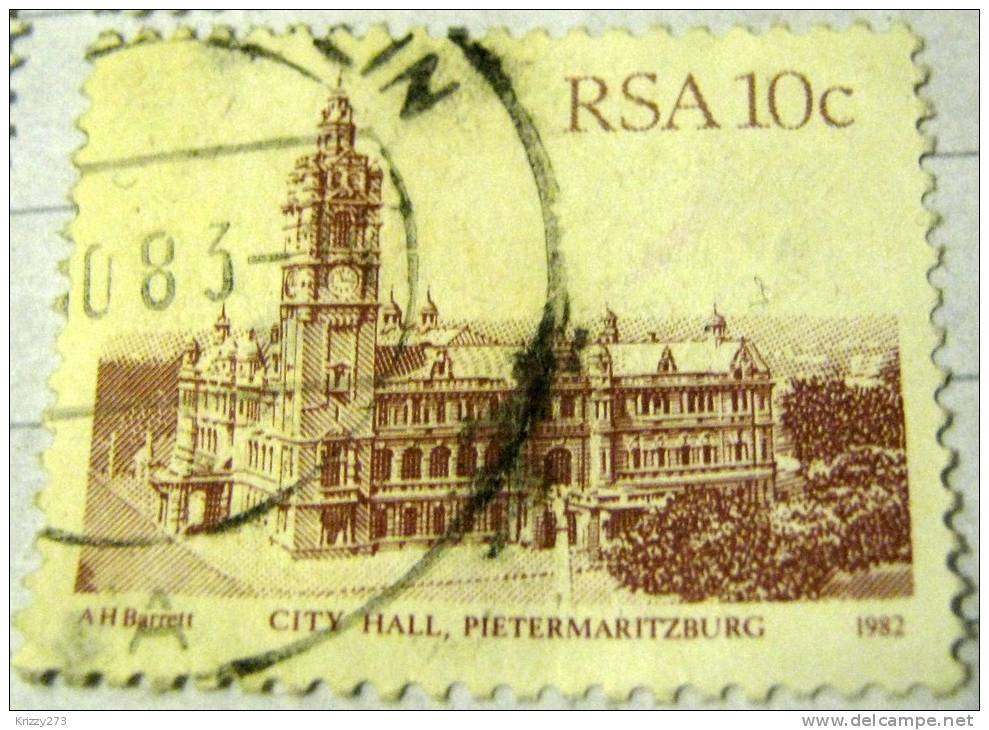 South Africa 1982 City Hall Pietermaritzburg 10c - Used - Usados