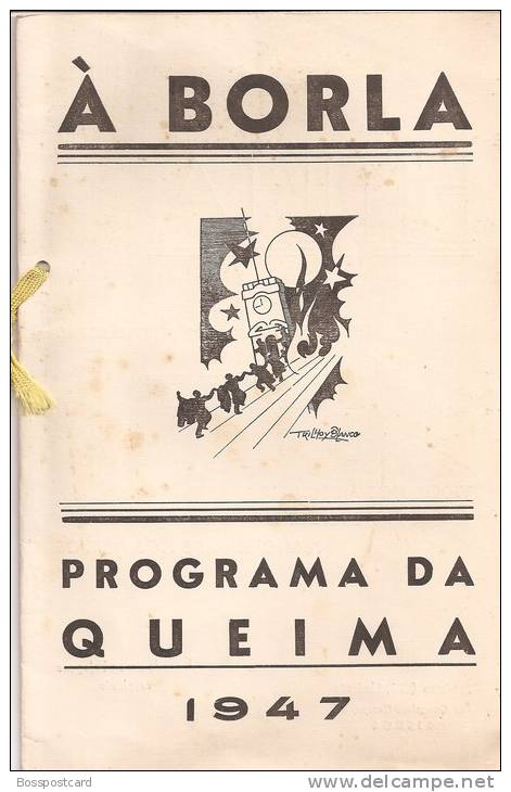 A Borla - Programa Da Queima Das Fitas. Coimbra, 1947 (exemplar Por Abrir) (2 Scans) - Libri Vecchi E Da Collezione