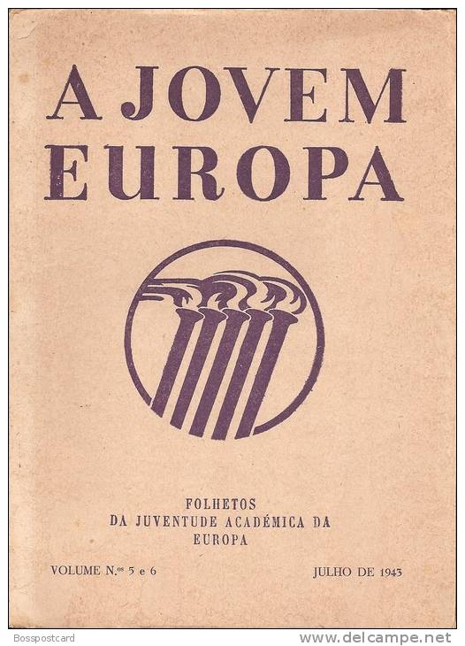 A Jovem Europa - Folhetos Da Juventude Académica Da Europa De Julho De 1943. Coimbra (3 Scans) - Libri Vecchi E Da Collezione