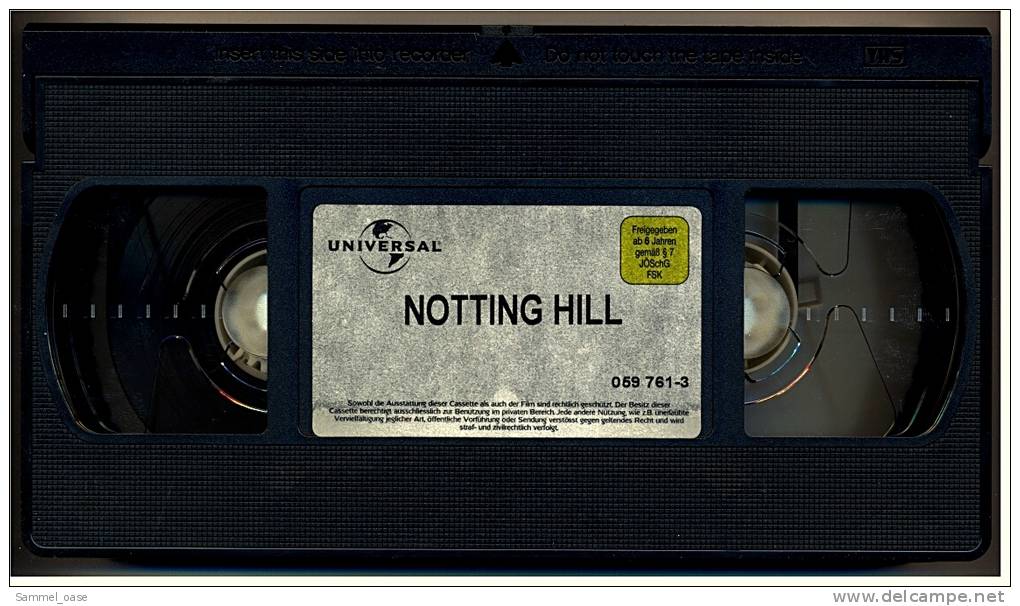 VHS Video ,  Notting Hill  -  Die Bezaubernste Komödie Seit "Pretty Woman"! - Mit Julia Roberts , Hugh Grant - Romantic