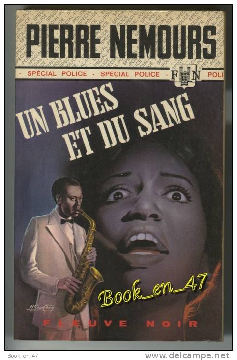 {41874} Pierre Nemours ; Spécial Police N°1180. EO 1975  "un Blues Et Du Sang"     " En Baisse " - Fleuve Noir