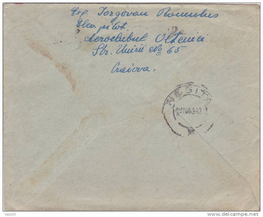 COVER,4 LEI STAMP WW2, KING MICHAEL,CENSORED CRAIOVA #2 , 1942, ROMANIA - Lettres 2ème Guerre Mondiale