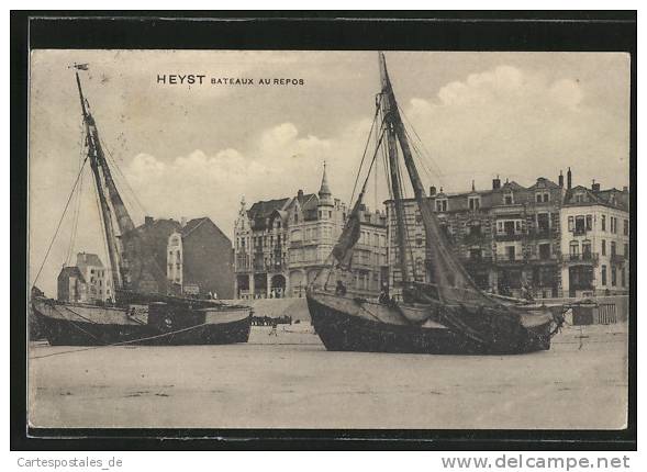 CPA Heyst, Bateaux Au Repos, Schiffe - Autres & Non Classés