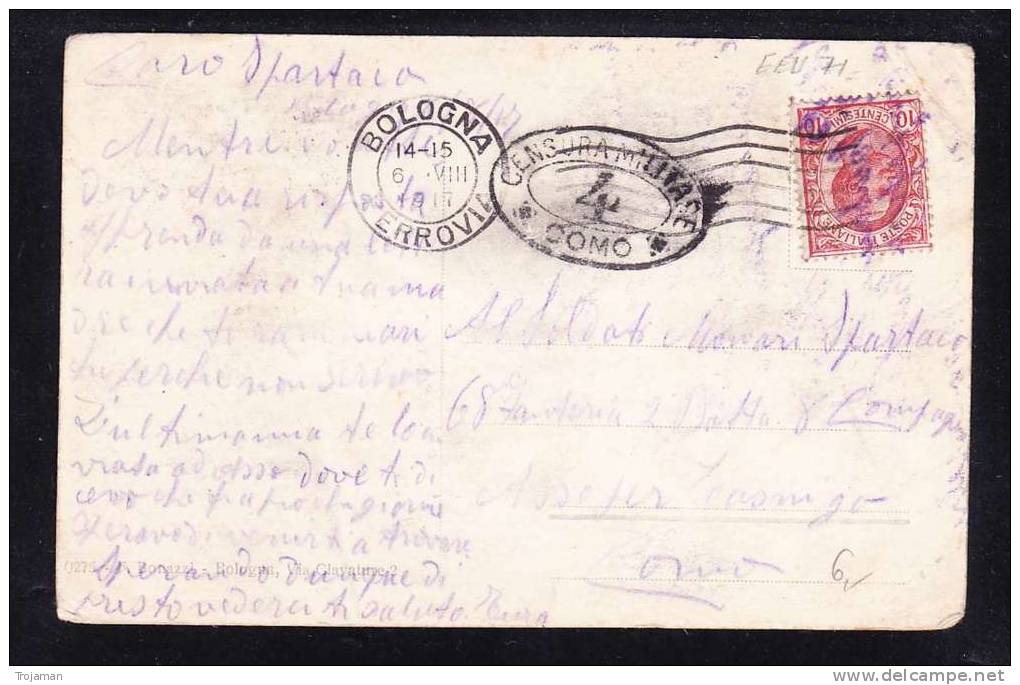 E-EU-71 LETTER FROM ITALY 06.08.1917 - Poststempel