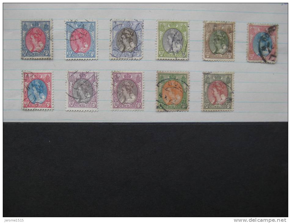 Timbres Pays-bas :  Reine 1899  & - Usados