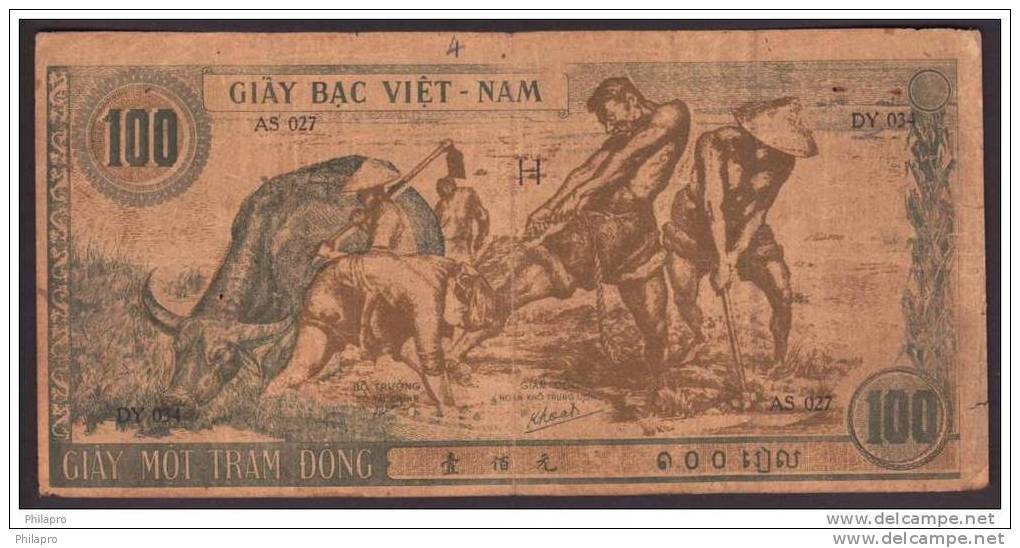 NORTH VIETNAM 1946  BANKNOTE  PICK 8b  N°DY034AS027 FINE - Vietnam