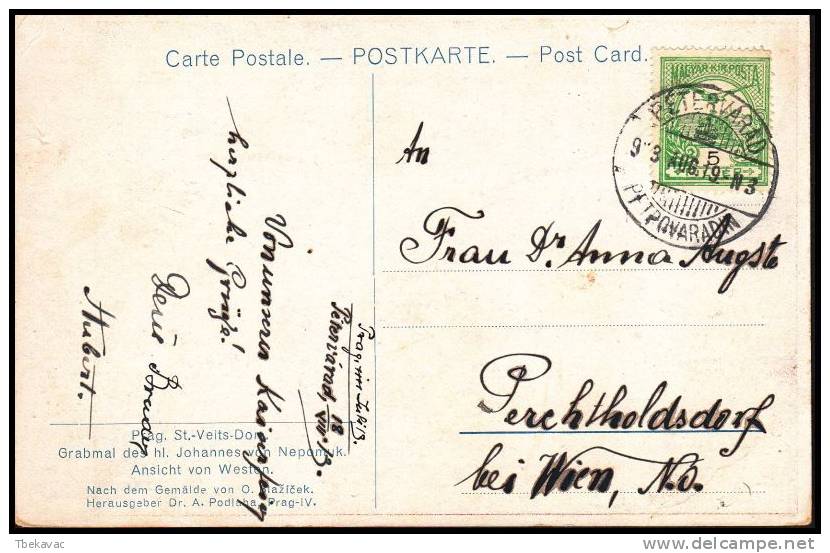 Hungary 1903, Card Petrovarad To Wien - Briefe U. Dokumente