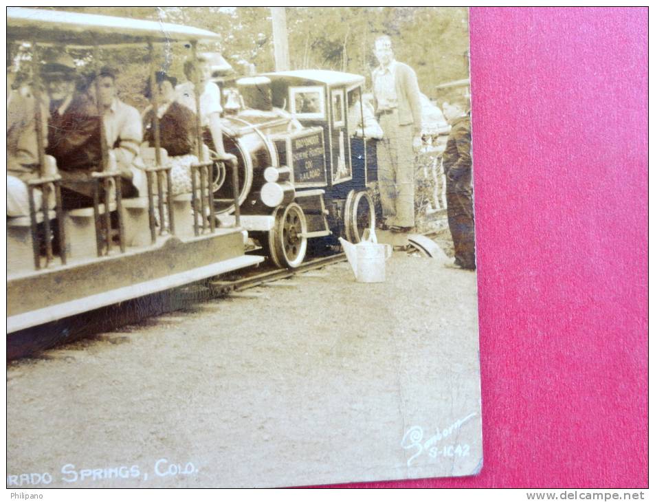 Rppc  By  Colorado > Colorado Springs  Miniature  Cog Train   Ref 914 - Colorado Springs