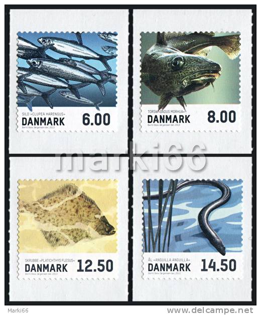 Denmark - 2012 - Fish - Mint Self-adhesive Stamp Set - Ongebruikt