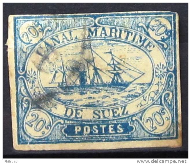 EGYPTE .CANAL DE SUEZ            N° 3            OBLITERE - 1866-1914 Khedivate Of Egypt