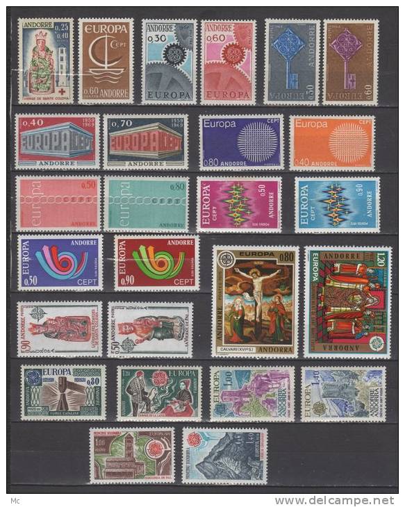 Andorre Collection De Timbres Europa  Luxe ** - Collections