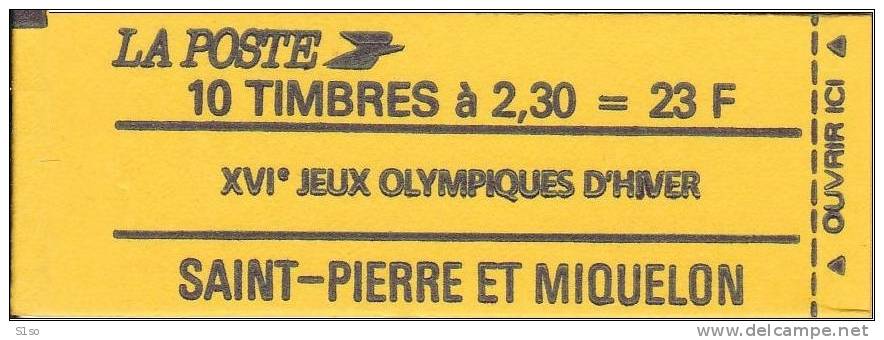 St PIERRE ET MIQUELON 1990 - Y/T N°: C 518  - Carnet Non Ouvert - Neuf Sans Charnière - Côte 11,00 €uros - Carnets