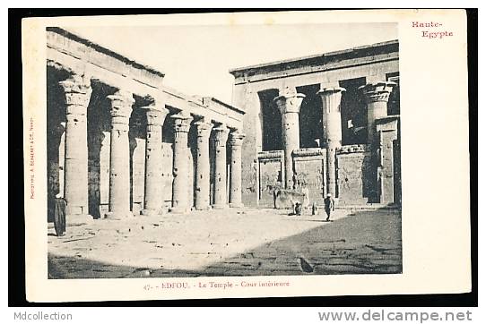 EGYPTE EDFOU / Le Temple, Cour Intérieure / - Idfu