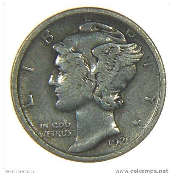 DIME MERCURY 1920 P ARGENTO SILVER SILBER - 1916-1945: Mercury (kwik)