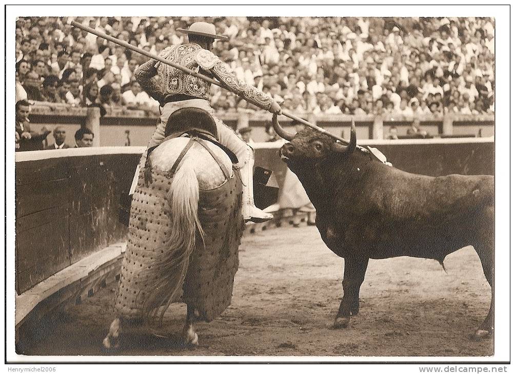 Corrida Picador Toro De Pablo Romero  ,ed  Photo Reporter Bordeaux - Stierkampf