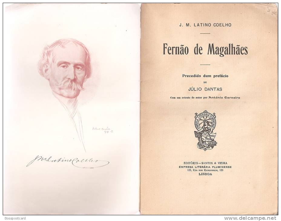 Latino Coelho - Fernão De Magalhães, Lisboa, Porto, 1917 (exemplar Por Abrir). Biografia (2 Scans) - Oude Boeken