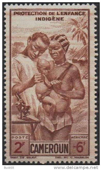 CAMEROUN Poste Aérienne 20 * MLH Protection De L´enfance Indigène - Airmail