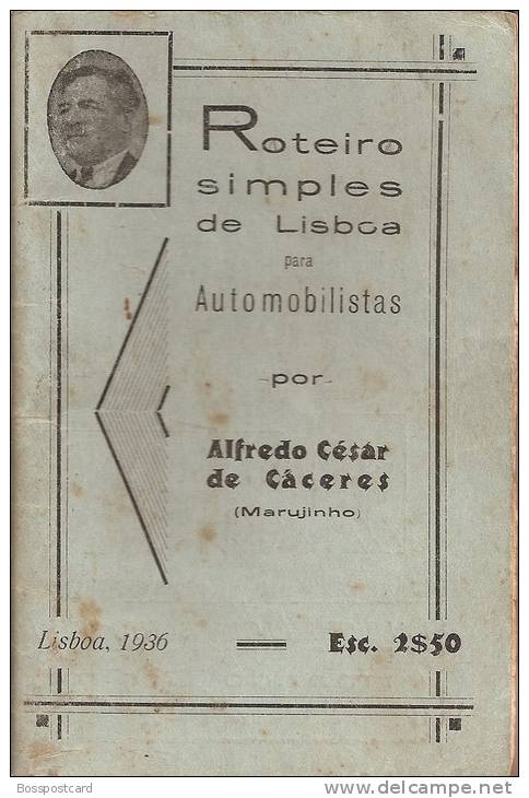 Alfredo César De Cáceres (Marujinho) - Roteiro Simples De Lisboa Para Automobilistas, 1936 (3 Scans) - Livres Anciens