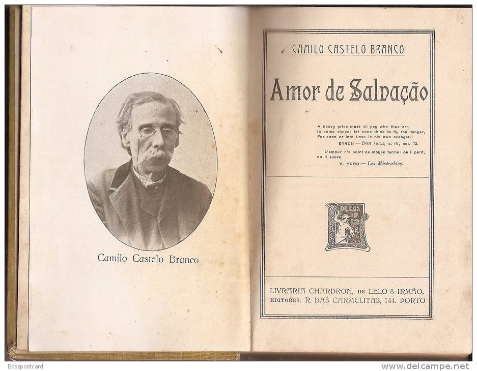 Camilo Castelo Branco - Amor De Salvação, 4ª Edição Ilustrada. Livraria Chardron, Porto (2 Scans) - Novelas