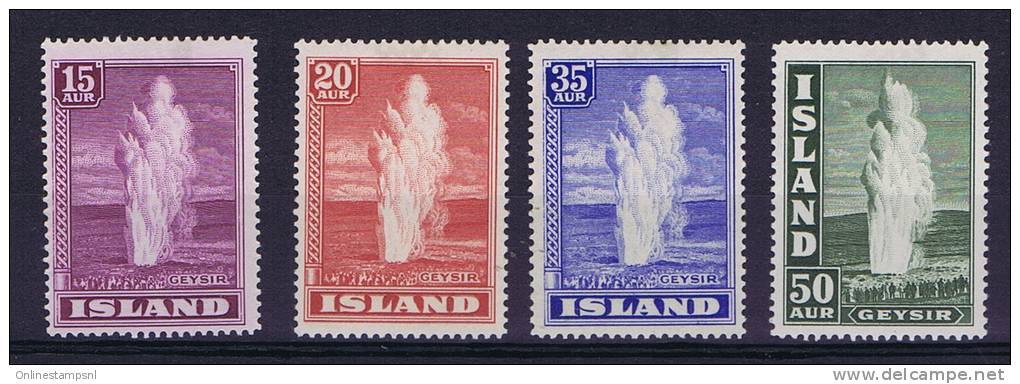 Iceland: Michel 193-196  1938 MH/* - Nuevos