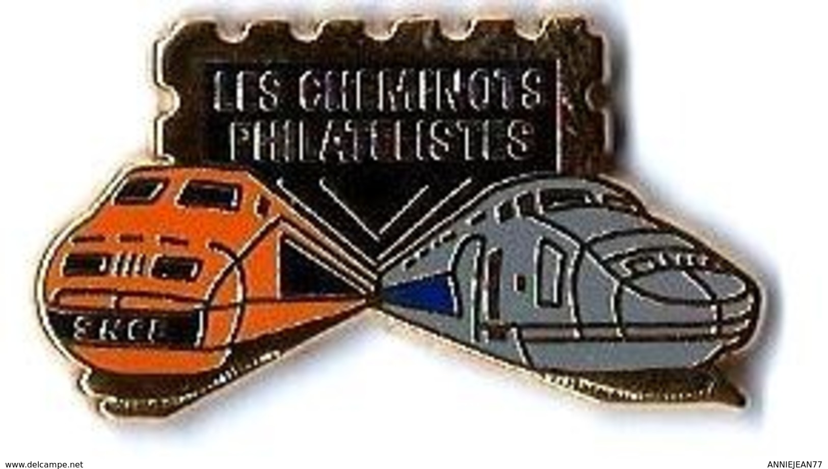 ASSOCIATIONS CULTURELLES - A433 - LES CHEMINOTS PHILATELISTES - TGV SE Et TGVA / FOND NOIR - Verso :RIQUET - TGV