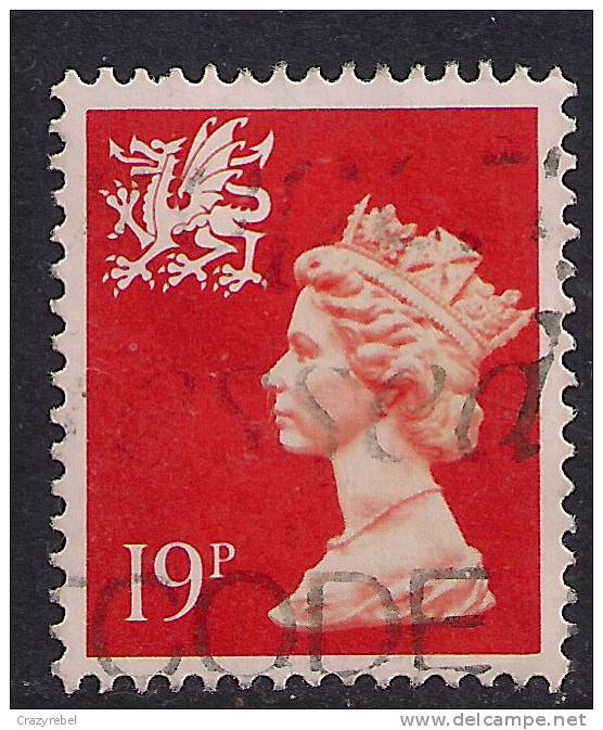 WALES GB 1988 19p Bright Orange Machin SG W50.( L37  ) - Pays De Galles