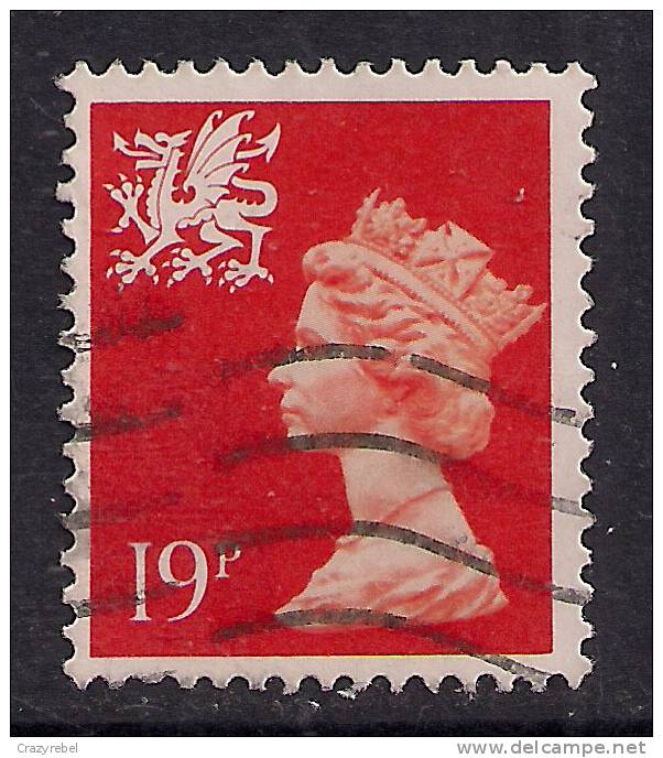 WALES GB 1988 19p Bright Orange Machin SG W50.( L38  ) - Wales