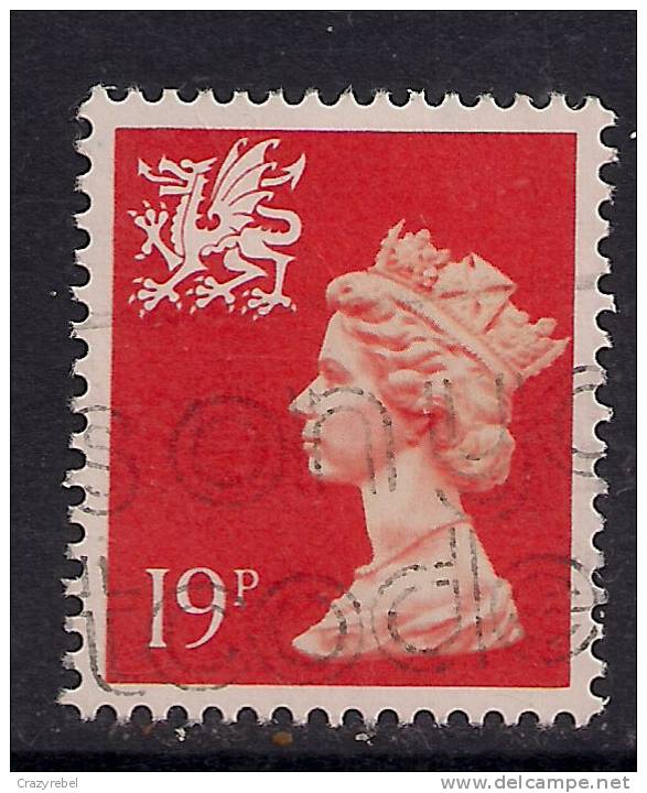 WALES GB 1988 19p Bright Orange Machin SG W50.( L40  ) - Wales